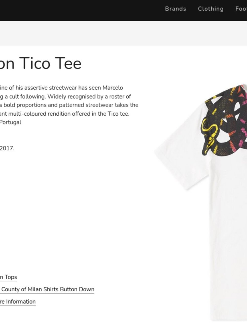 Marcelo Burlon County of Milan Multicolor Graphic Tee - Picture 5 of 5